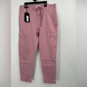 Paige Christy Cargo Vintage Garden Rose Pink NEW Size 31